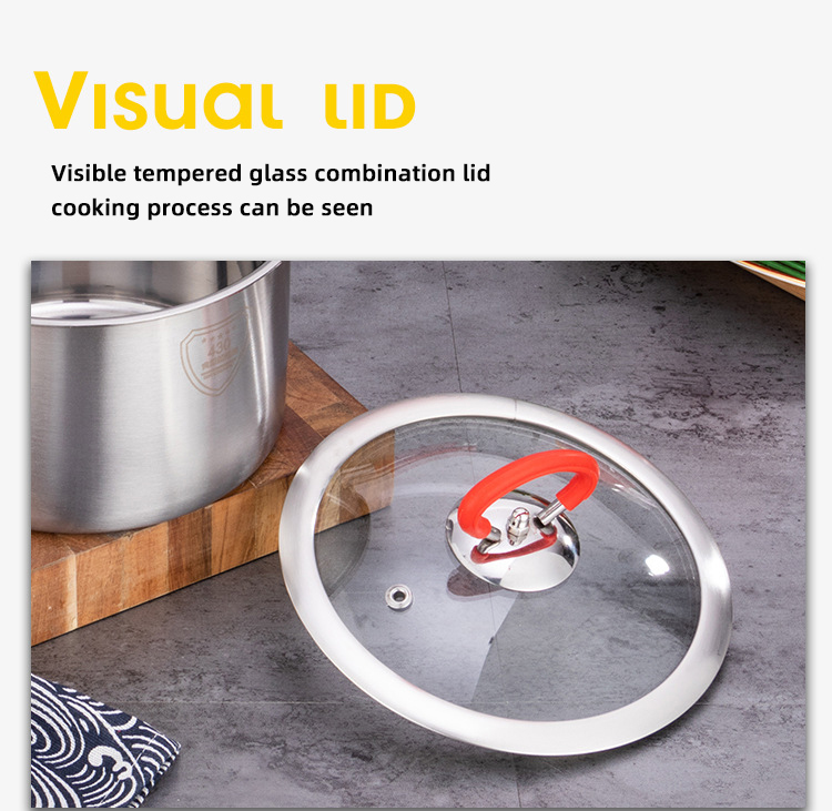New Arrival Kitchen Cooking Pot Set Stainless Steel Soup Pot Set Cooking Cookware Set