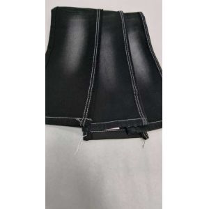 China Middle elastic 12oz Black with full width 180-182cm construction 7+7*7/55/75 Denim fabric JSD3433A for men jeans factory