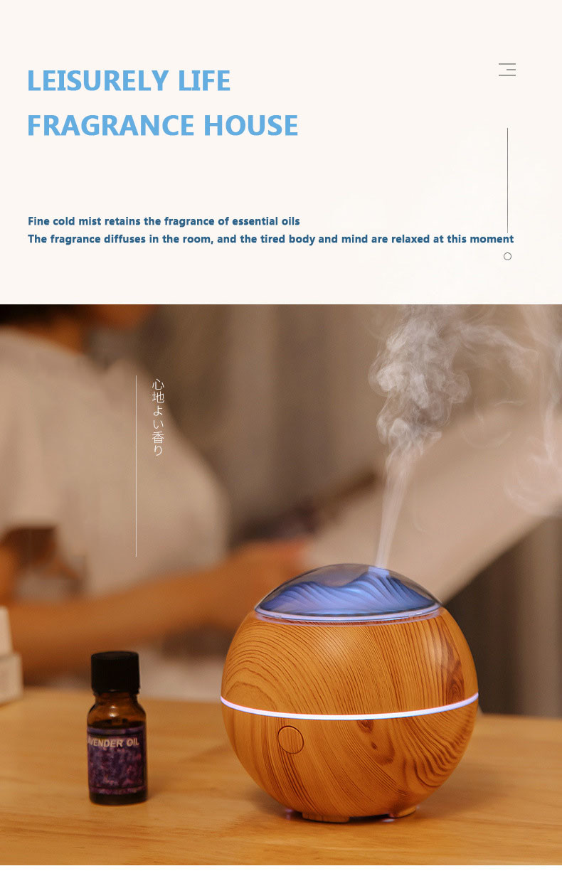 100ML Plastic Aroma Diffuser 7 Color Lights Portable Mini USB Mountain View Diffuser