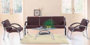 China Modern PU leather China reception office lounge sofa factory