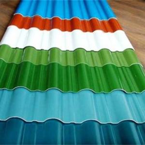 China Color Coated Corrugated PPGL Steel coil ,55% galvalume with color coated corrugated metal used in warehouse factory