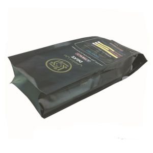 China Custom Printing Plastic Pouches Packaging , Black Coffee Bean Packaging Pouch on sale
