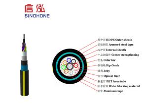 China Direct Buried Loose Tube Fiber Cable Customized Length Stretch Proof factory