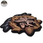 Brass Color 3D Embroidery Patches Bumble Bee Shape Customized Size For Jackets