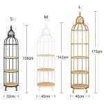 Interior Decoration Metal Display Racks And Stands Creative Bird Cage Shape