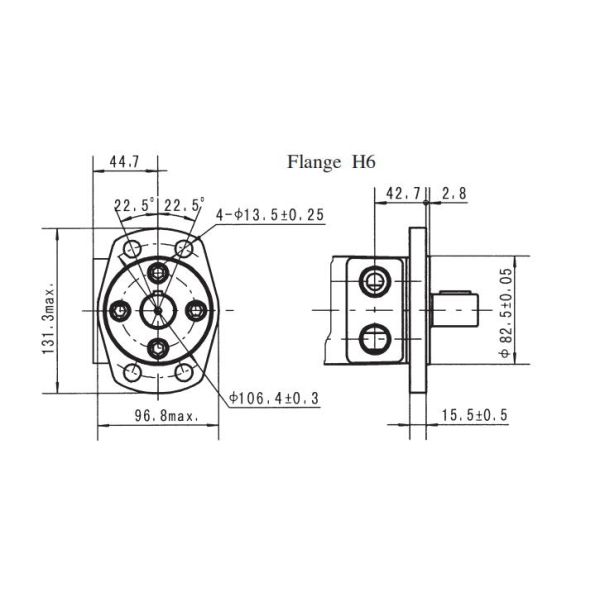 agricultural machines gerotor hydraulic motor straight key shaft 4bolts flange orbital gear motor
