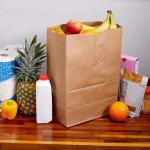 Eco-Friendly Fresh Fruits Vegetables Packaging Kraft Paper Bag with Luxury