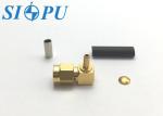 Coaxial Male SMA RF Connectors Angled for RG 316/U Cables
