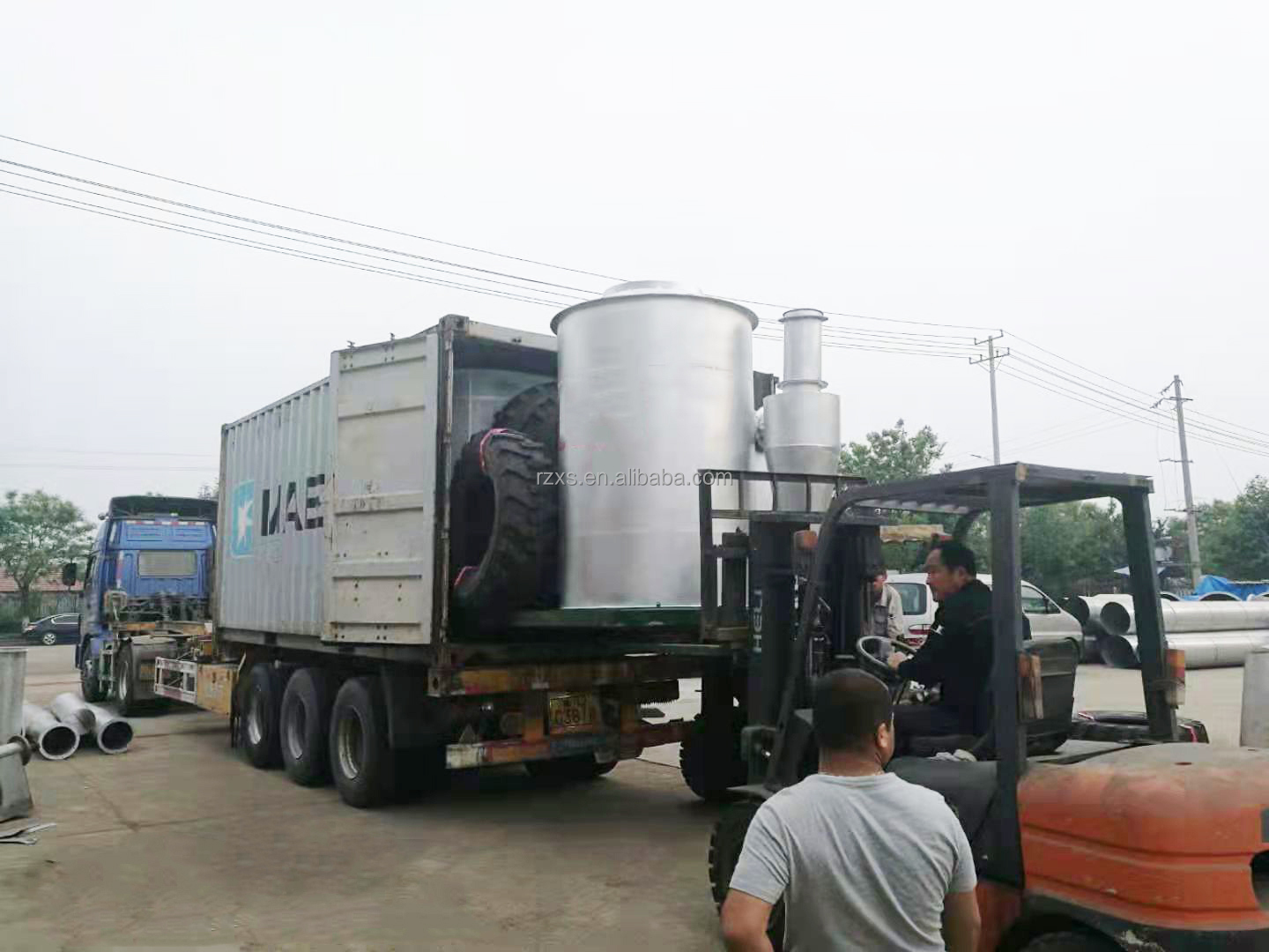 Small Capacity Mobile Grain Dryer for Corn Maize Batch Drying on the Moveable Farm