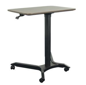 China 680mm Pneumatic Height Adjustable Brown Wood Gaming Work Desk for Home Office Comfort factory