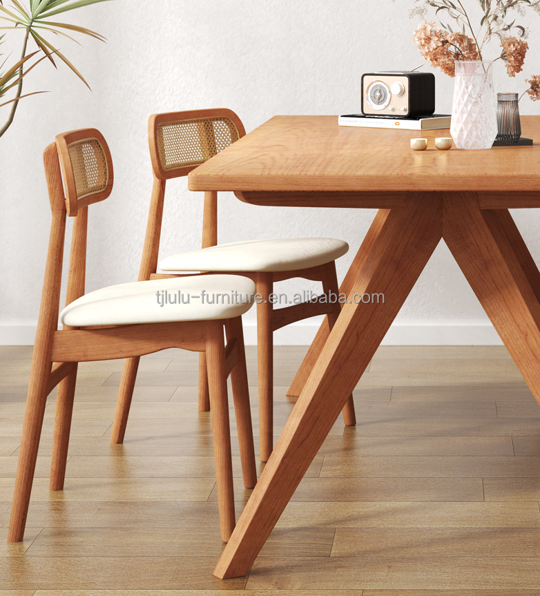 Nordic Direct Home Furniture Solid Wood Rectangular Dining Table for Functional Dining Space