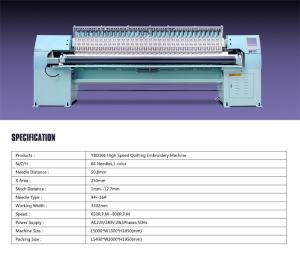 China Two Servo Motor 128 Inch Computerized Quilting Machines For Quilting Foot Pad factory