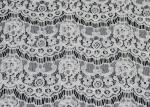 Eyelash Corded Lace Fabric Water Soluble , Stretchy Nylon Cotton Fabric CY