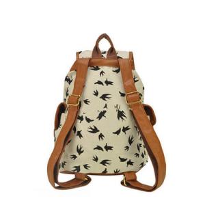 China Flowers Print Toddler School Bags Recyclable Softback With Two Side Pockets factory