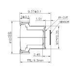 1/4" 2.3mm Megapixel M7*0.35 mount 140degree Wide Angle Lens for 1/4" 1.3MP~3MP