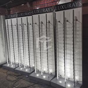 China Laminate Sunglass Wall Display Case For Optical Store factory