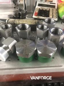 China Hexagon Head Male Threaded Pipe Fittings , Stainless Steel Forged Fittings factory