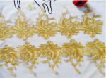 Gold Wire Embrodery Lace Edge with Cord Embroidery Sliver Lace Trim