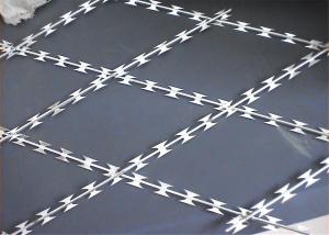 China Welding Razor Wire Mesh Fencing Panels 75mmx150mm 2.4m height x 3.0m width blade length 60mm factory