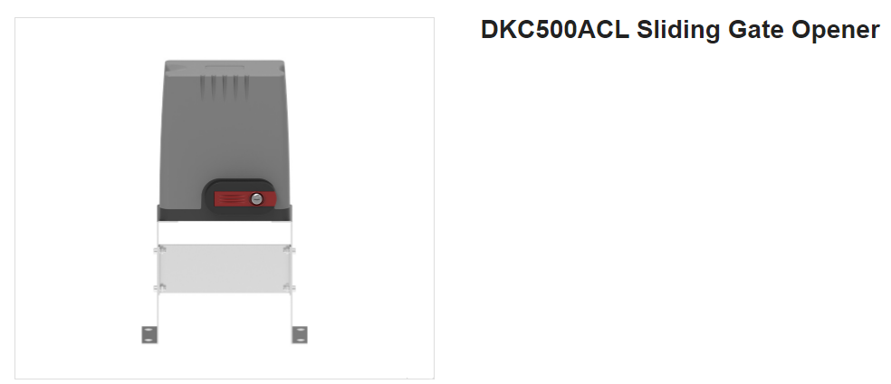DKC500ACL Heavy Duty Sliding Gate Opener For Max 600kg Gate Weight