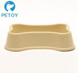 China Bone Shape Bio Bamboo Cat Bowl Anti - Skid 20×12.5×4.3 Cm 150g Weight factory