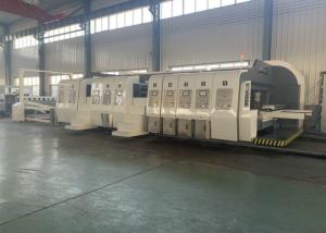 China Flexo Printing Slotting Die Cutting Machine , 40T Corrugated Carton Production Line factory