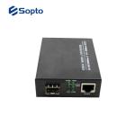 1x 10/100/1000 Base Fibre Optic Media Converter 1GE Ports Stainless Steel
