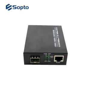 China 1x 10/100/1000 Base Fibre Optic Media Converter 1GE Ports Stainless Steel Material factory
