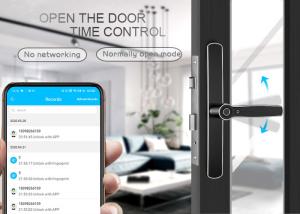 China Electronic Zinc Alloy Fingerprint 35A Smart WIFI Door Lock factory