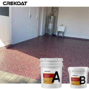Vinyl Flake Broadcast Epoxy Resin Floor Coating Polyaspartic Topcoat