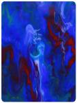 Deep Blue Oil Painting Pattern Acrylic Sheet 1/8 inch For Decoration