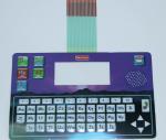Waterproof SGS PC Rubber Membrane Switch With 3m Adhesive , 25ma - 100mA