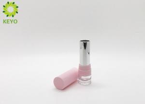 China Pink Plastic Lipstick Tube Container , Round Empty Lipstick Cases Inner Cup 12.7mm factory