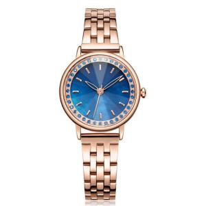 China 3ATM Waterproof Genuine Diamond Quartz Watch Tempered Glazed factory