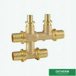 Male Threaded Double Cross Tee Brass Slide Fittings 1/2"- 2"