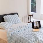 Soft Animal Friendly Heated Fur Throw Hypoallergenic Washable Faux Fur Throw