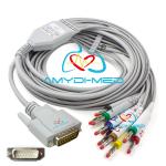 Compatible Edan Smart Se 3 10 Lead Ekg Cable With Leadwires 15Pins With Iec