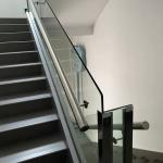 900mm / 1100mm Customized Handrail Glass Balustrade With 8mm - 17.5mm Glass