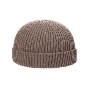 China Warm Ribbed Ski Hat Retro Beanies And Caps Brimless Winter Hats Men Fisherman Beanie Cap factory