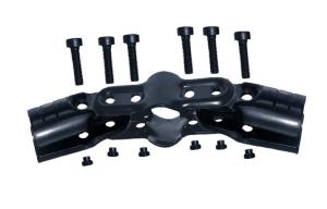 China Glossy Surface Black Metal Pipe Connectors , 28mm Diameter Black Pipe Fittings factory
