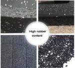 Black Rubber Flooring Roll for Non Toxic Gym Mat at Crossfit Fitness Sport Place