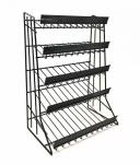 Supermarket potato chips black mini small metal display rack 3/4/5 layers metal