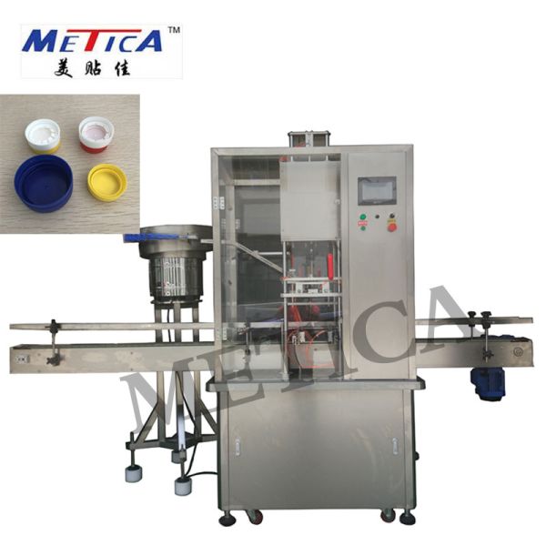China Big Diameter Caps Capping Machine With Cap Feeder factory