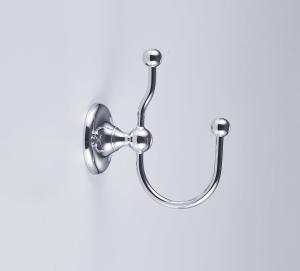 China Heavy Duty Robe Hook Brass Polished Chrome Finish Wall Mounted factory