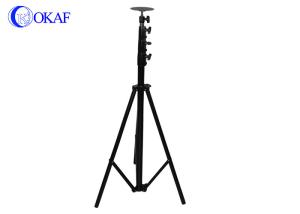 China Mobile Telescopic Mast Pole , Tripod Antenna Tower With Lock Stainless Steel Material factory