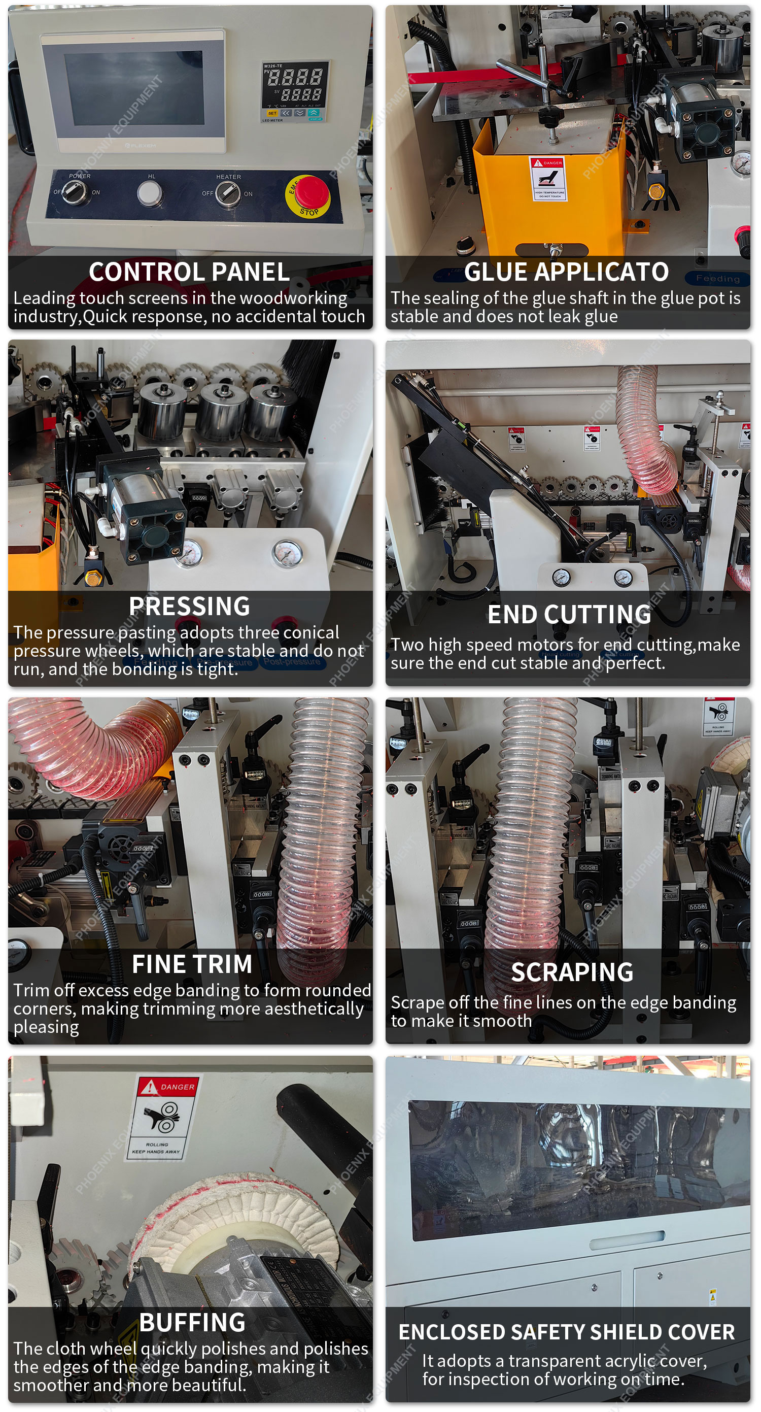 PM50A Full Automatic Edge Banding Furniture Machinery with End Trimming Function