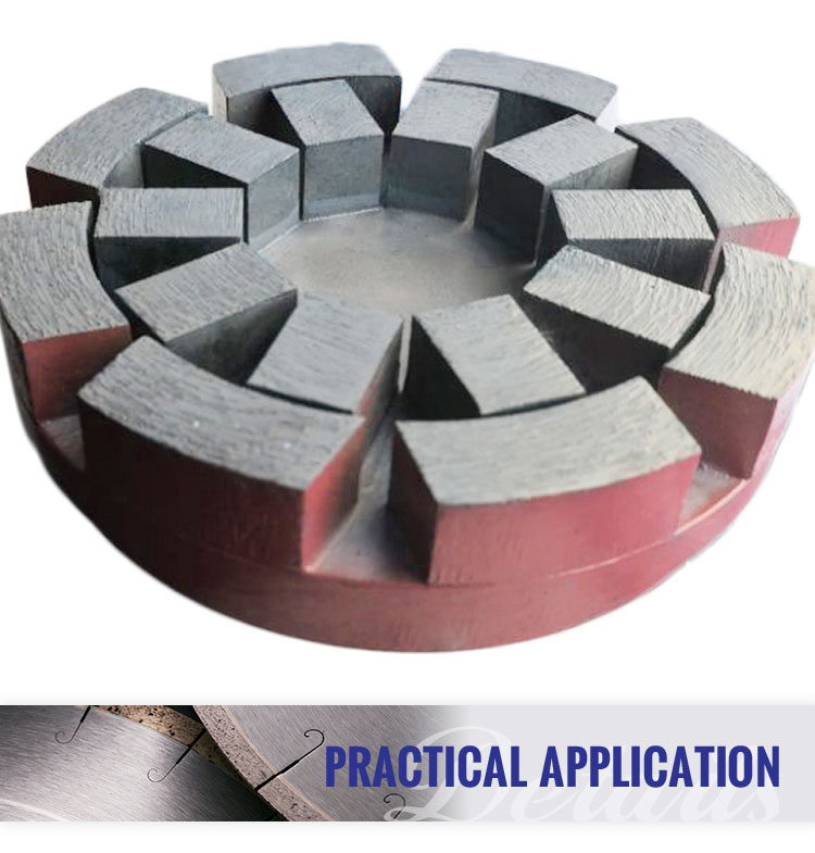 Metal Powder Diamond Satellite Wheel for Polishing Granite Slab 130mm Customized