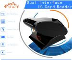 RS232 Contact Smart Card Reader , Desktop Card Reader ISO 14443