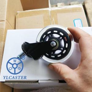 China 3inch Transparent Pu Office Chair Wheels Clear Good Looking Furniture Casters factory
