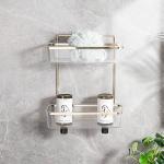 2 Tiers Iron Wire Bathroom Shower Caddy ，Suction Cup Shower Shelf Supplier